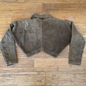 Vintage Tricot Comme Des Garcons Brown Corduroy Bolero circa ~ 1990